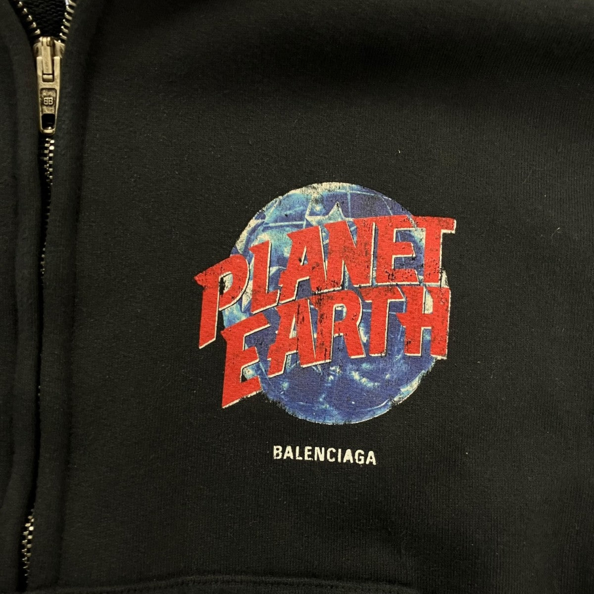 BALENCIAGA(バレンシアガ) PLANET EARTHダメージプリントジップアップ