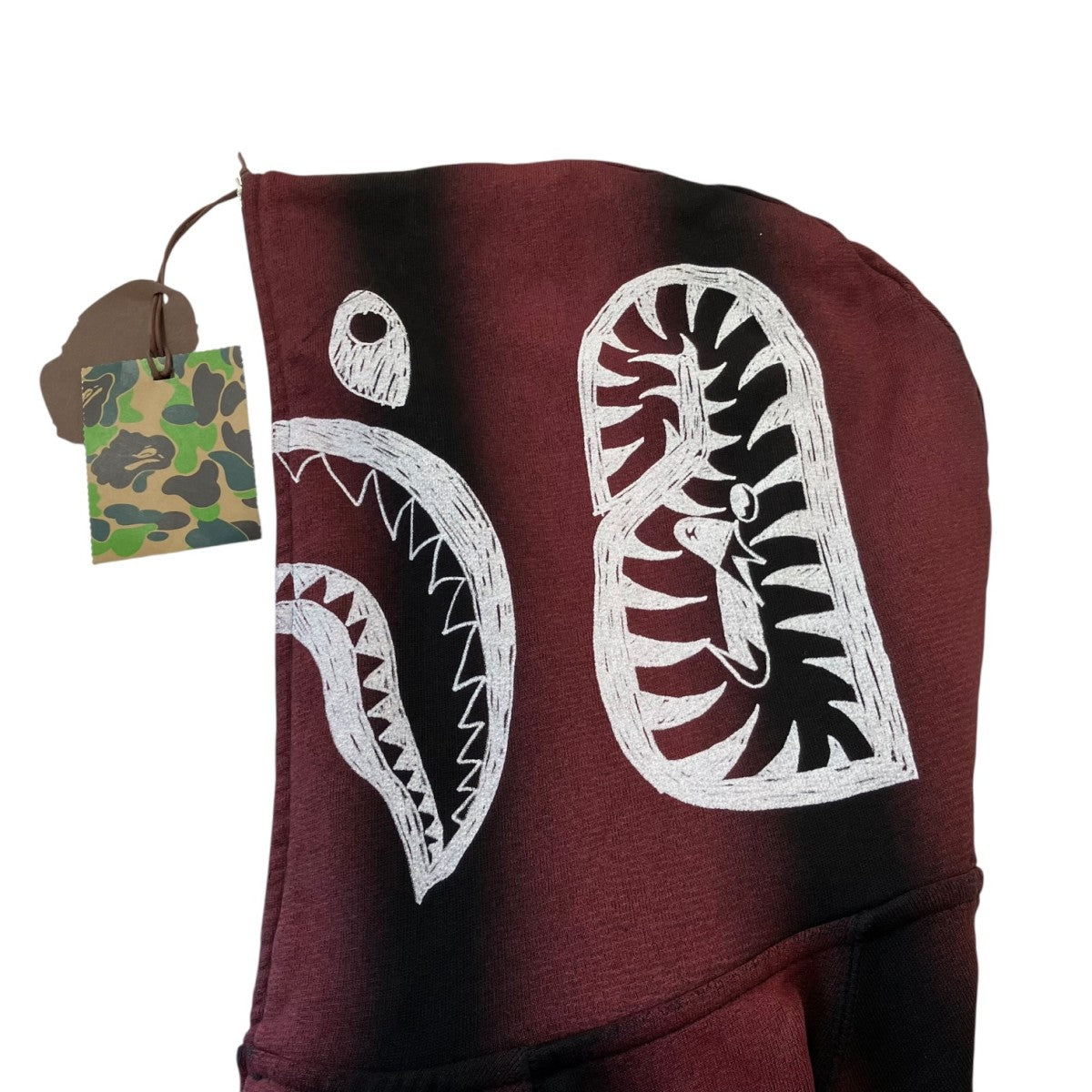BAPE BY A BATHING APE Hand Draw Football Shark Relaxed Fit Full Zip Hoodieシャークジップパーカー1M30153308 古着・中古-5枚目のアイテム画像