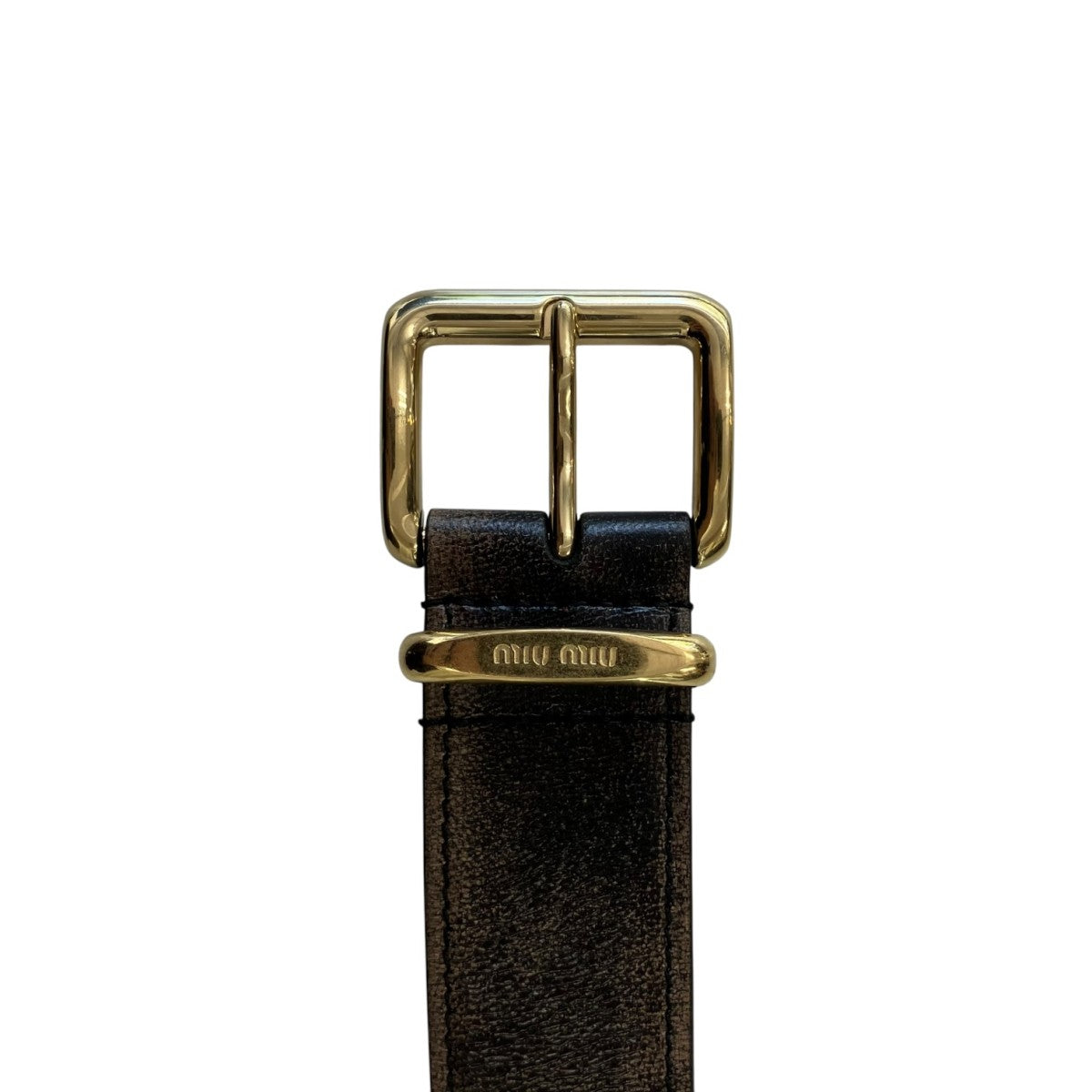 MIU MIU 26SSロゴバックルカーフレザーベルト5CC536 古着・中古-3枚目のアイテム画像