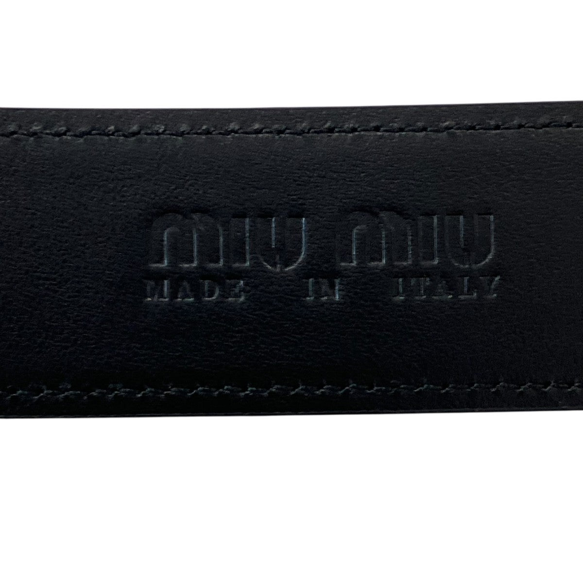 MIU MIU 26SSロゴバックルカーフレザーベルト5CC536 古着・中古-5枚目のアイテム画像