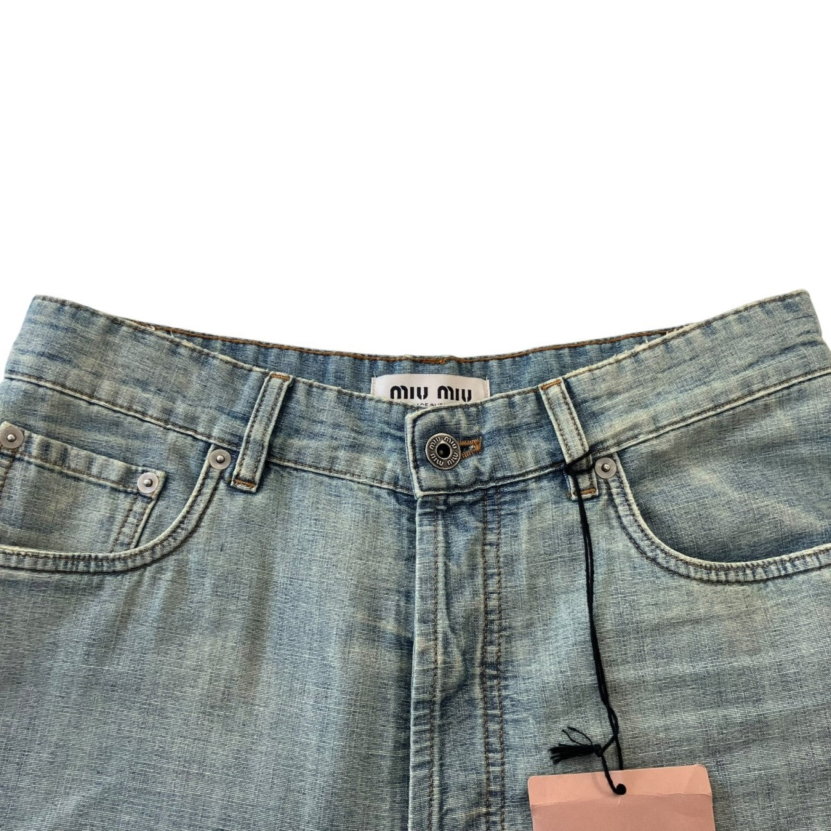 MIU MIU 26SSシャンブレーワイドデニムパンツGWP394 古着・中古-3枚目のアイテム画像