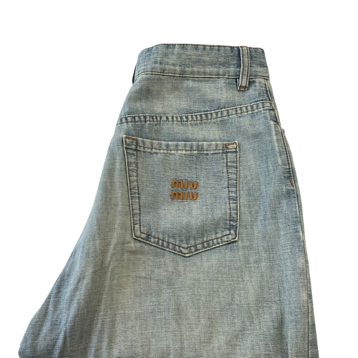 MIU MIU 26SSシャンブレーワイドデニムパンツGWP394 古着・中古-7枚目のアイテム画像