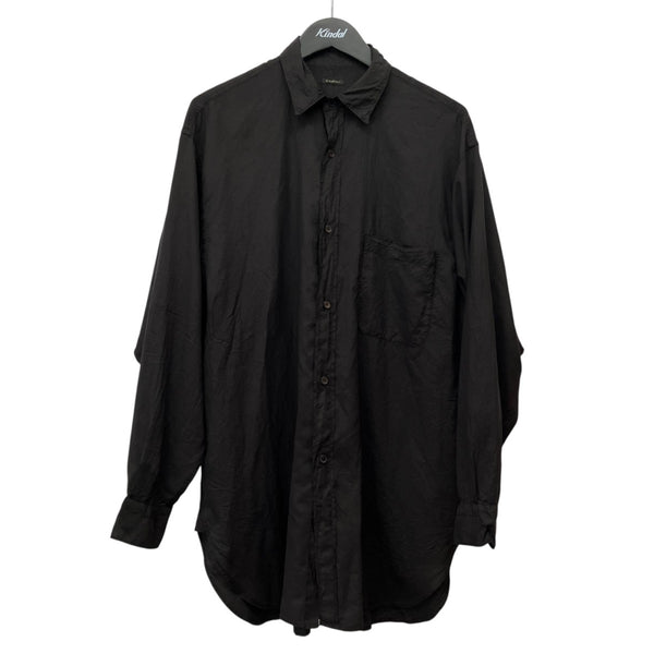 COMOLI(コモリ) 25SSシルク製品染シャツB01-02014 B01-02014 ブラック