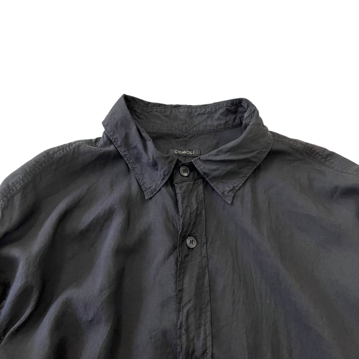 COMOLI 25SSシルク製品染シャツB01-02014 古着・中古-3枚目のアイテム画像