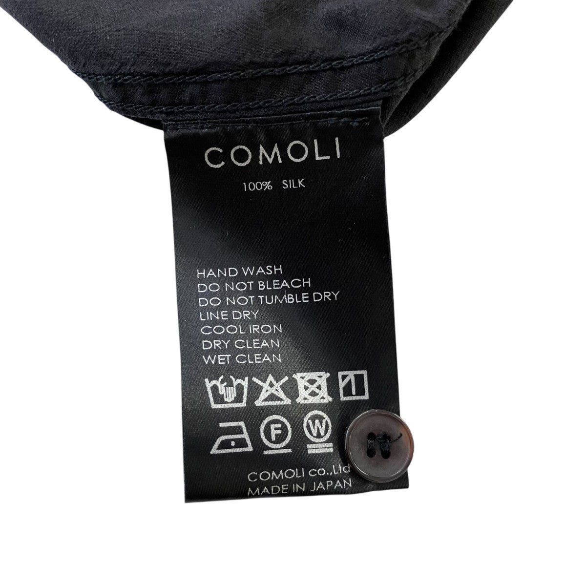 COMOLI 25SSシルク製品染シャツB01-02014 古着・中古-6枚目のアイテム画像