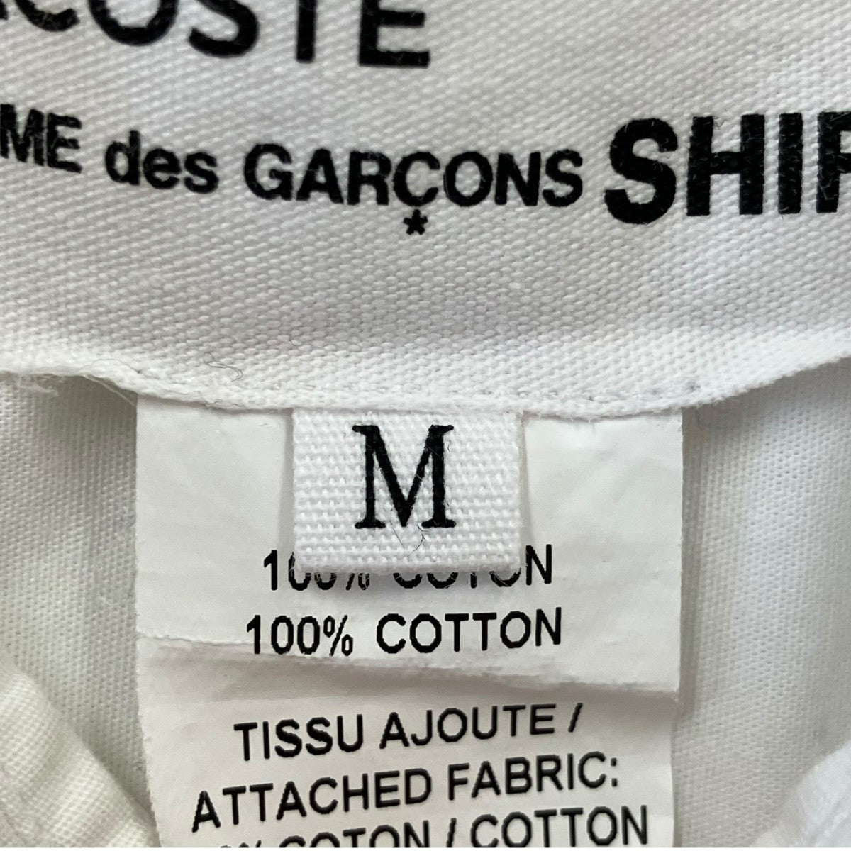 LACOSTE×COMME des GARCONS 長袖プリントシャツFL-B011 古着・中古-6枚目のアイテム画像