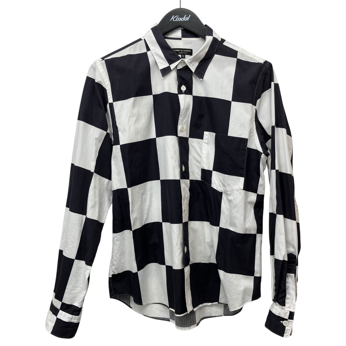 COMME des GARCONS HOMME PLUS 01SS長袖カラーブロックシャツPB 10038M 古着・中古-1枚目のアイテム画像