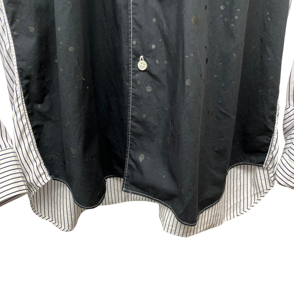 COMME des GARCONS SHIRT ストライプウーブンシャツパーカーFI-B046 古着・中古-4枚目のアイテム画像