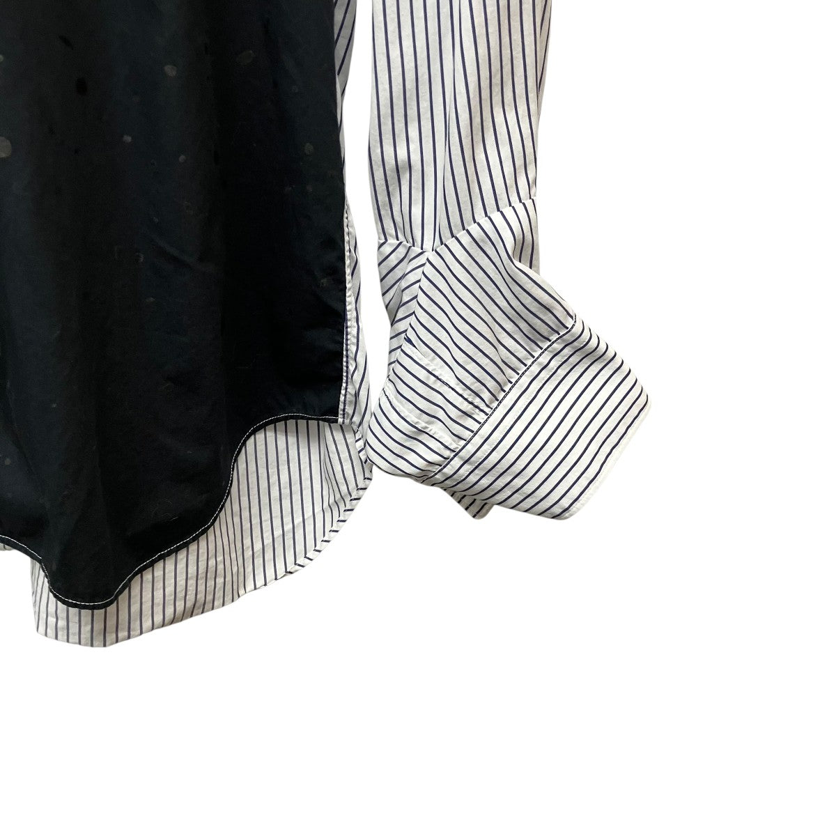 COMME des GARCONS SHIRT ストライプウーブンシャツパーカーFI-B046 古着・中古-5枚目のアイテム画像
