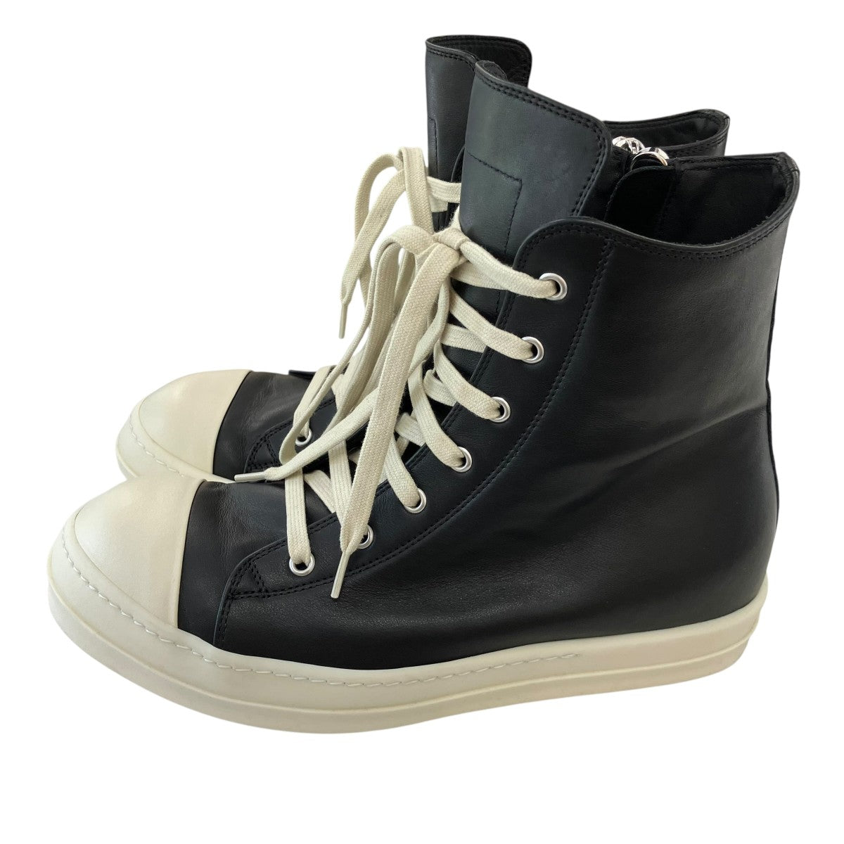 RICK OWENS 26SSSNEAKERSラモーンズレザーハイカットスニーカーRU02E1890 古着・中古-3枚目のアイテム画像