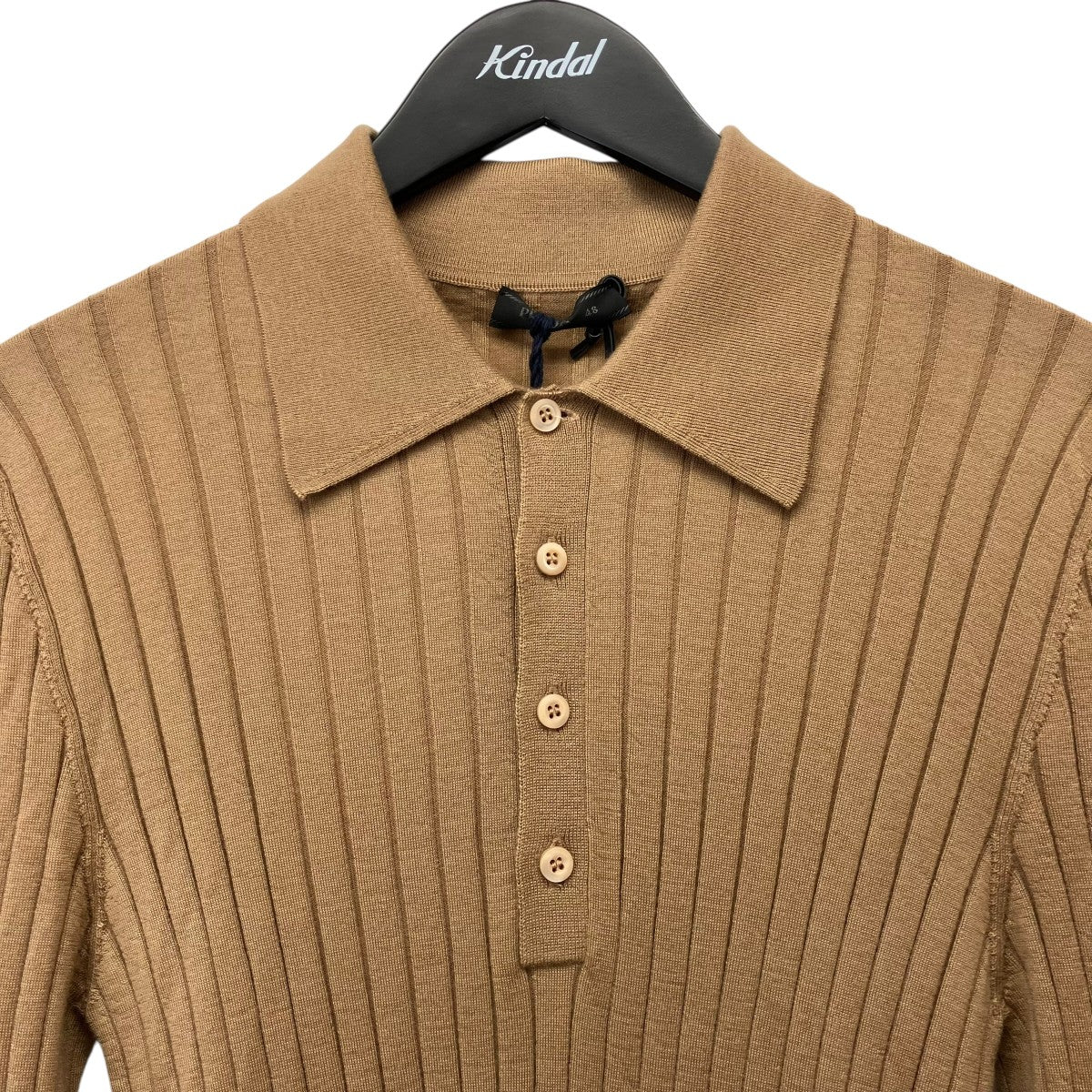 PRADA(プラダ) 長袖カシミヤニットポロシャツUMB091 UMB091 ブラウン