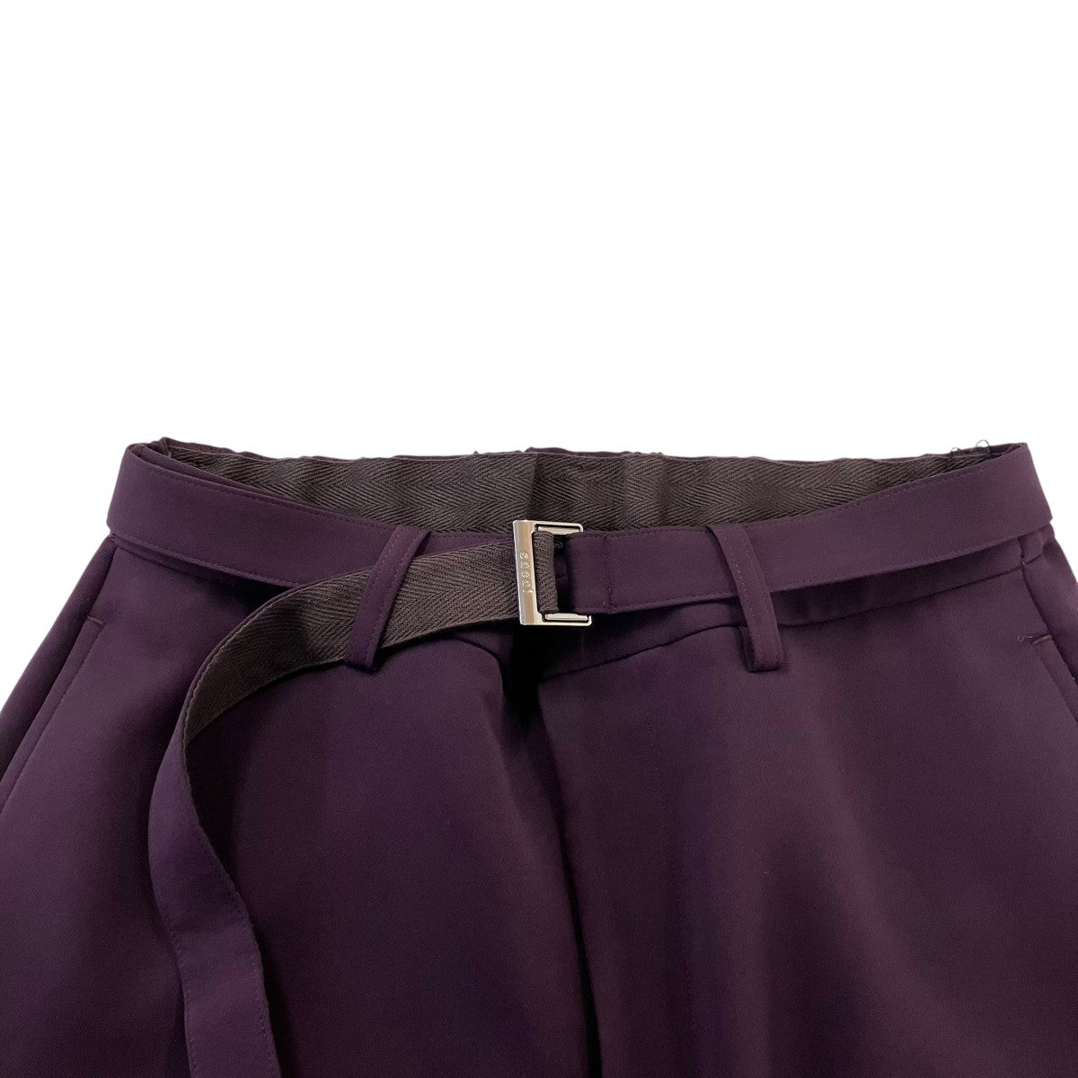 sacai 25SSベルテッドワイドパンツ25-03639M 古着・中古-3枚目のアイテム画像