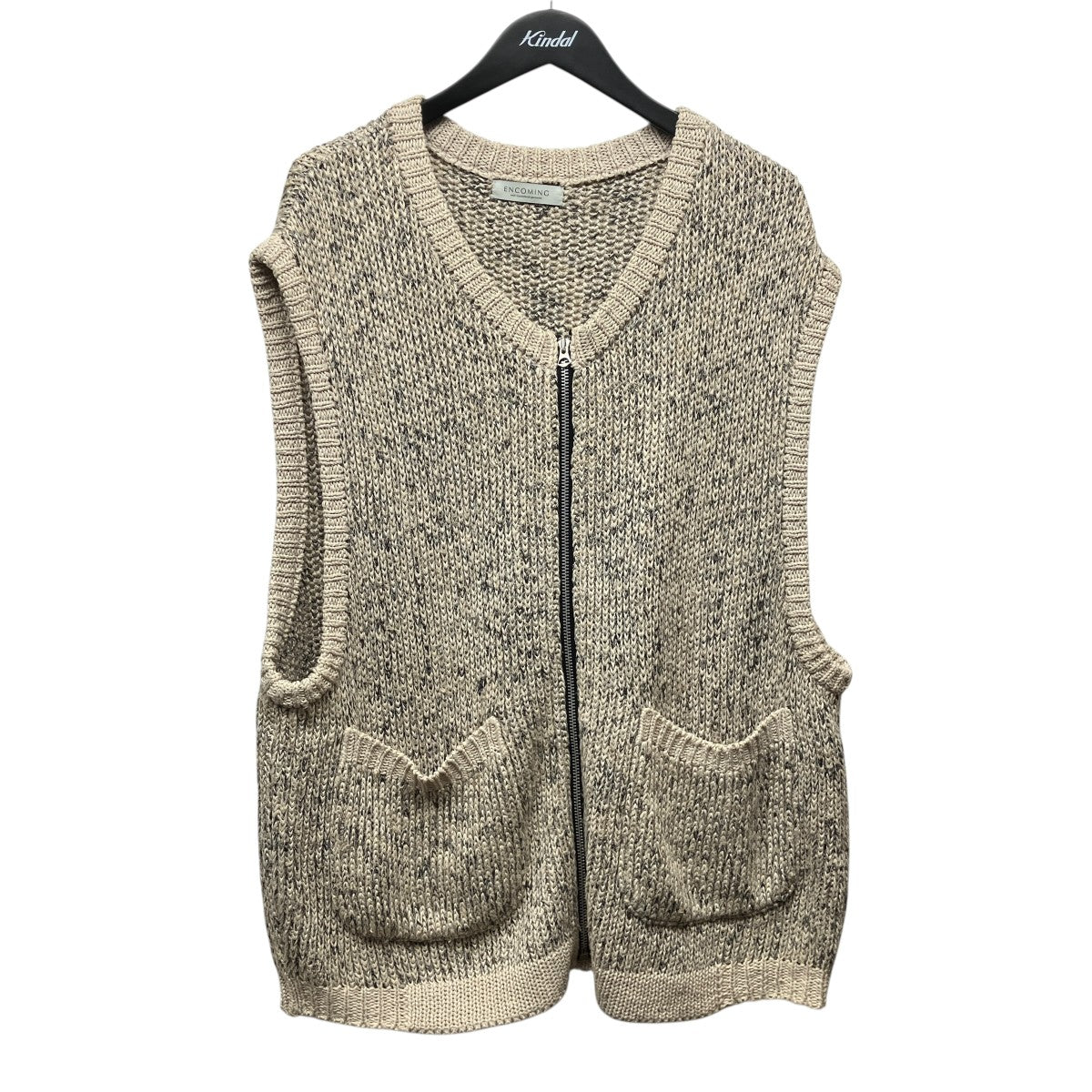 KNITTED TWO POCKET VESTジップアップニットベストSS22-KNVE