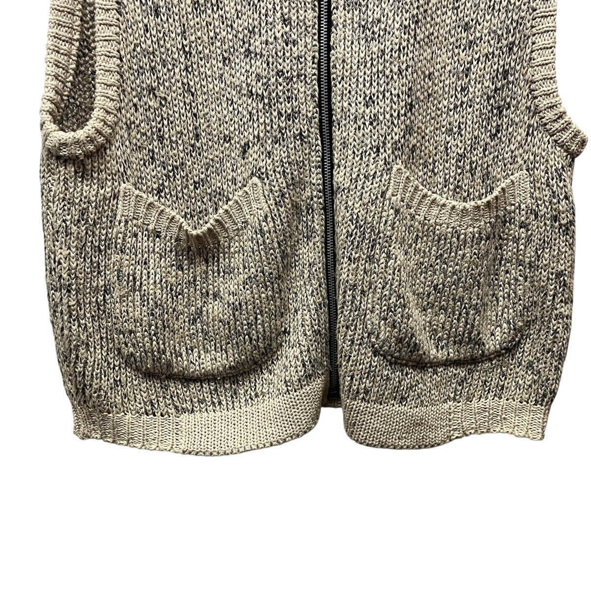 KNITTED TWO POCKET VESTジップアップニットベストSS22-KNVE
