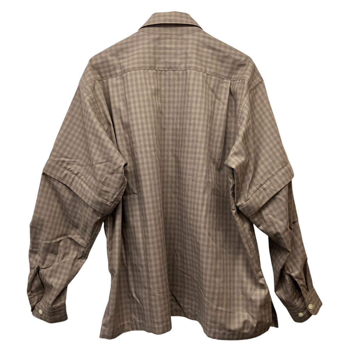 TECH SPORTS OPEN COLLAR SHIRTS L S MINI PLAIDSテックチェックシャツBE-90024