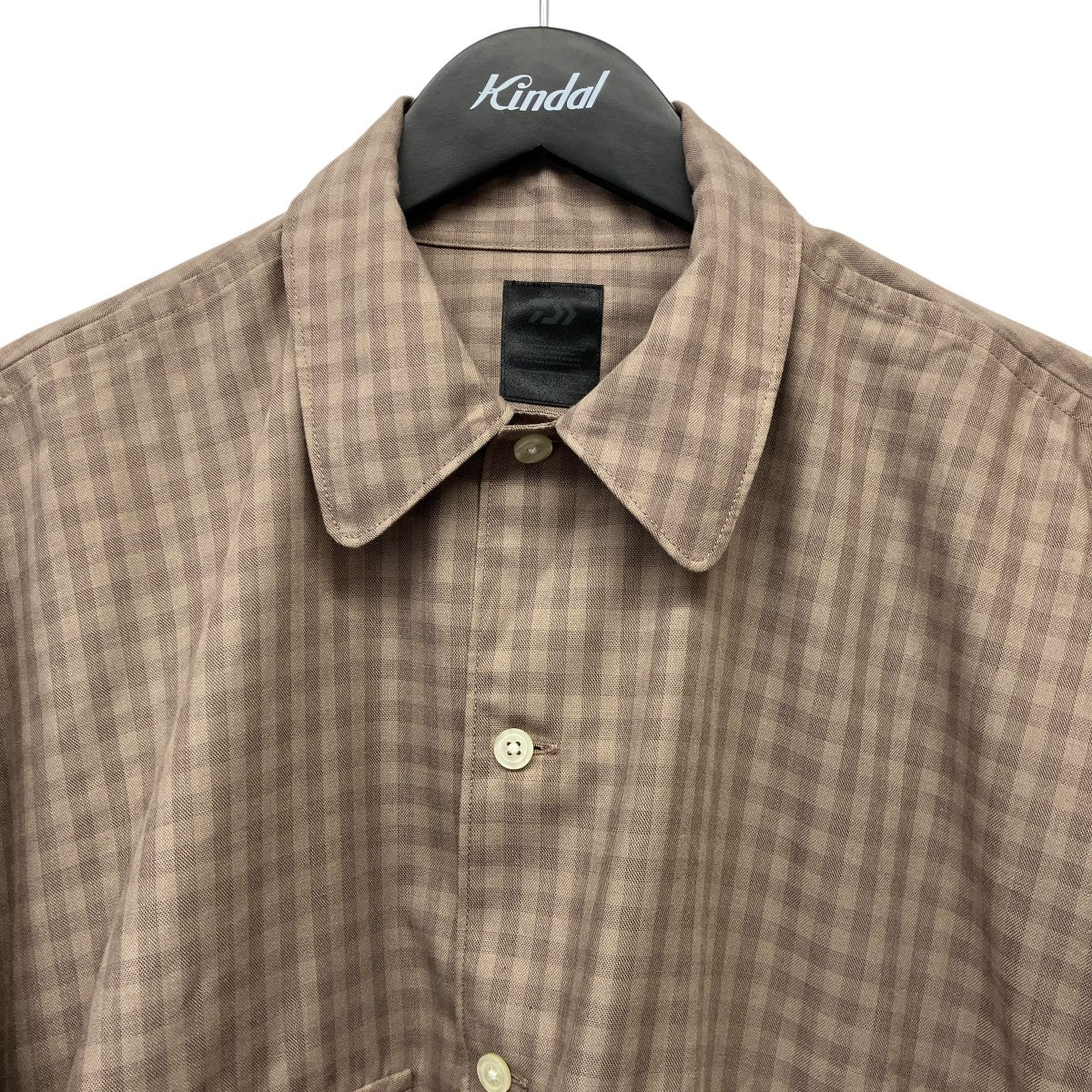 TECH SPORTS OPEN COLLAR SHIRTS L S MINI PLAIDSテックチェックシャツBE-90024