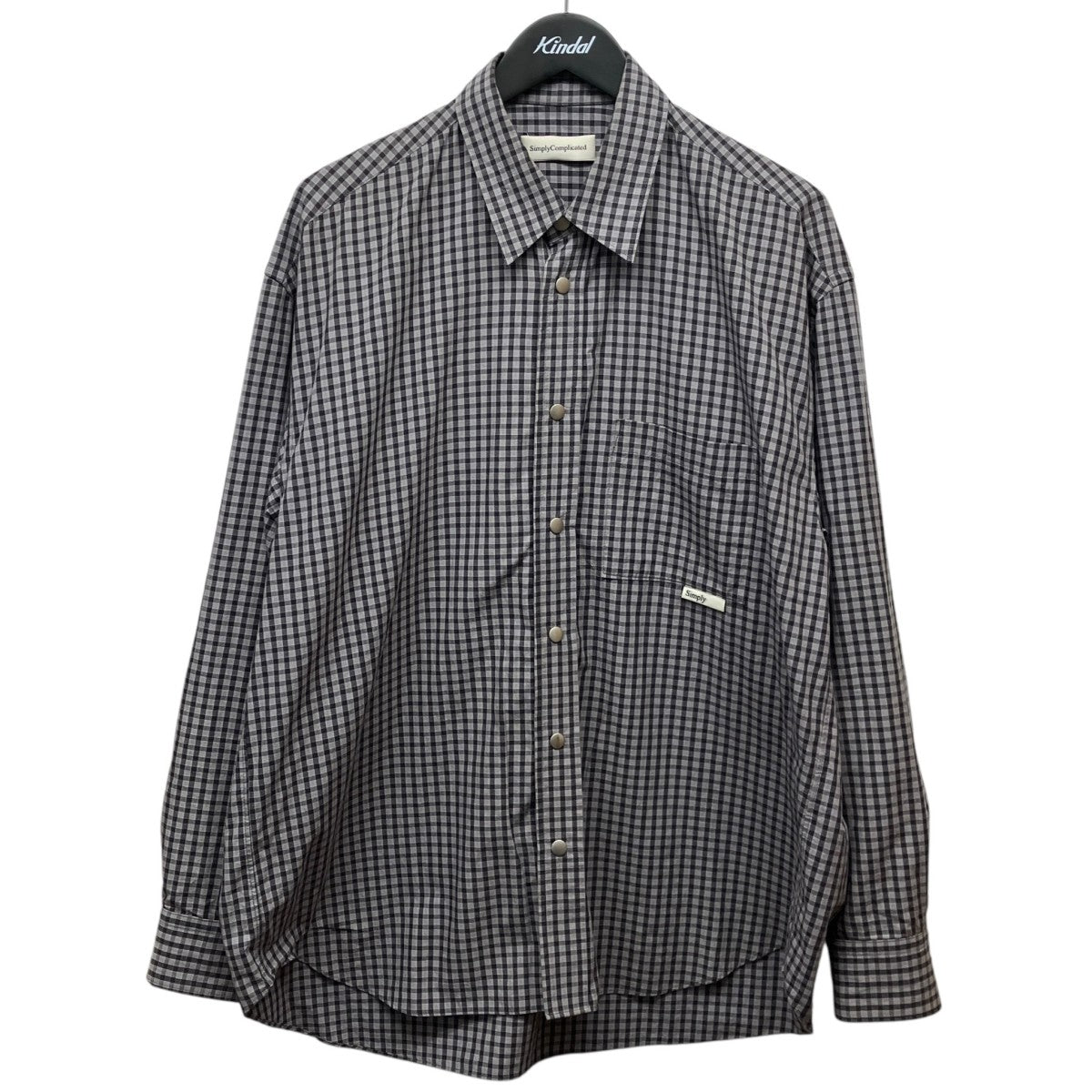 SimplyComplicated 26SS「UNCLE BUTTON UP SHIRT」チェックシャツ 古着・中古-1枚目のアイテム画像
