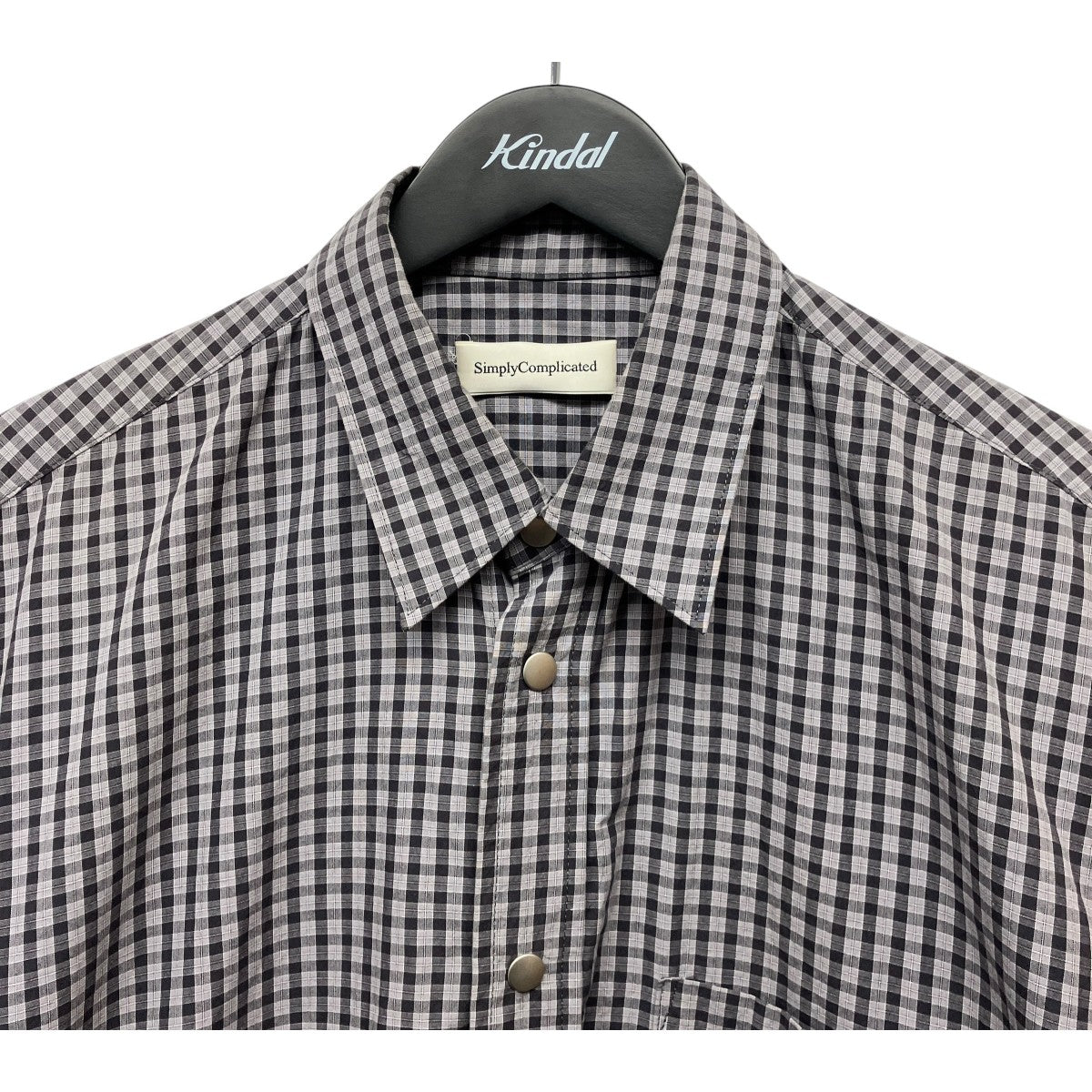 SimplyComplicated 26SS「UNCLE BUTTON UP SHIRT」チェックシャツ 古着・中古-3枚目のアイテム画像