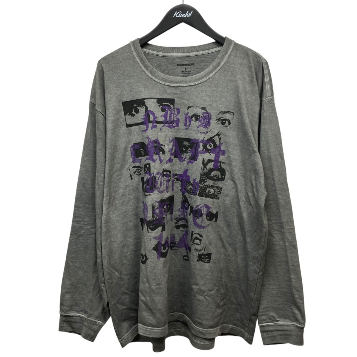 NEIGHBORHOOD ピグメントダイプリントロングTシャツ 古着・中古-1枚目のアイテム画像