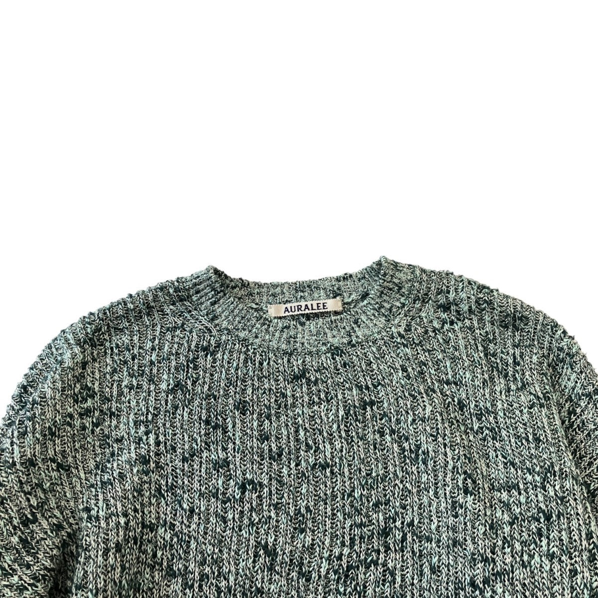 AURALEE(オーラリー) 23SSCOTTON SLUB MIX TOP YARN RIB KNIT P O