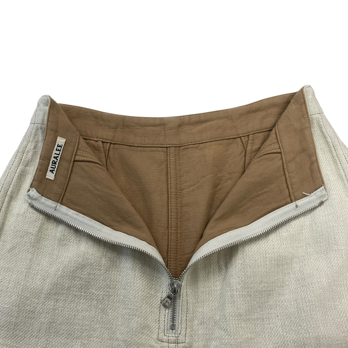 AURALEE 21SS 「LINEN COTTON DOUBLE FACE SKIRT」 リネンコットンロングスカート A21SS04WL 古着・中古-4枚目のアイテム画像
