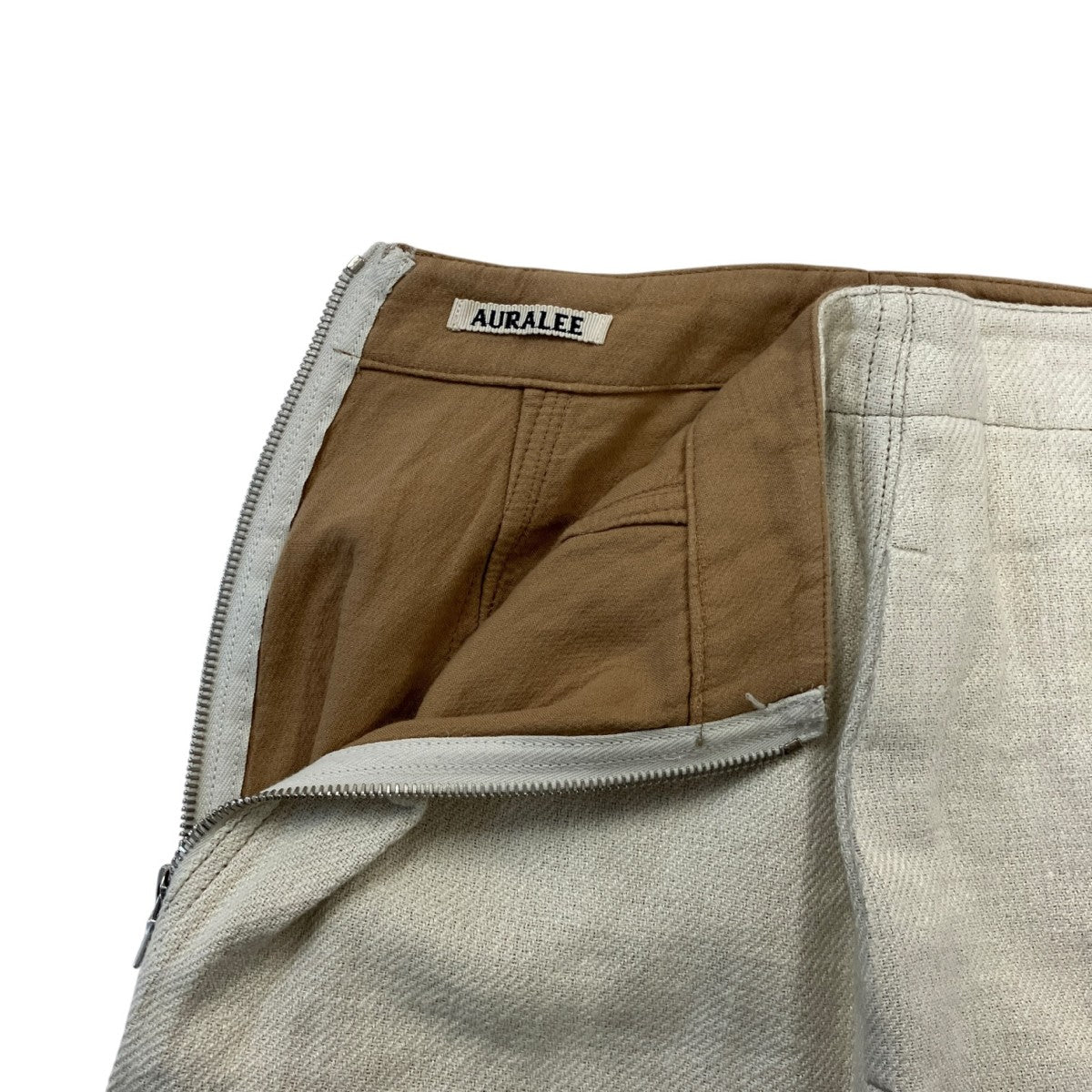 AURALEE 21SS 「LINEN COTTON DOUBLE FACE SKIRT」 リネンコットンロングスカート A21SS04WL 古着・中古-5枚目のアイテム画像