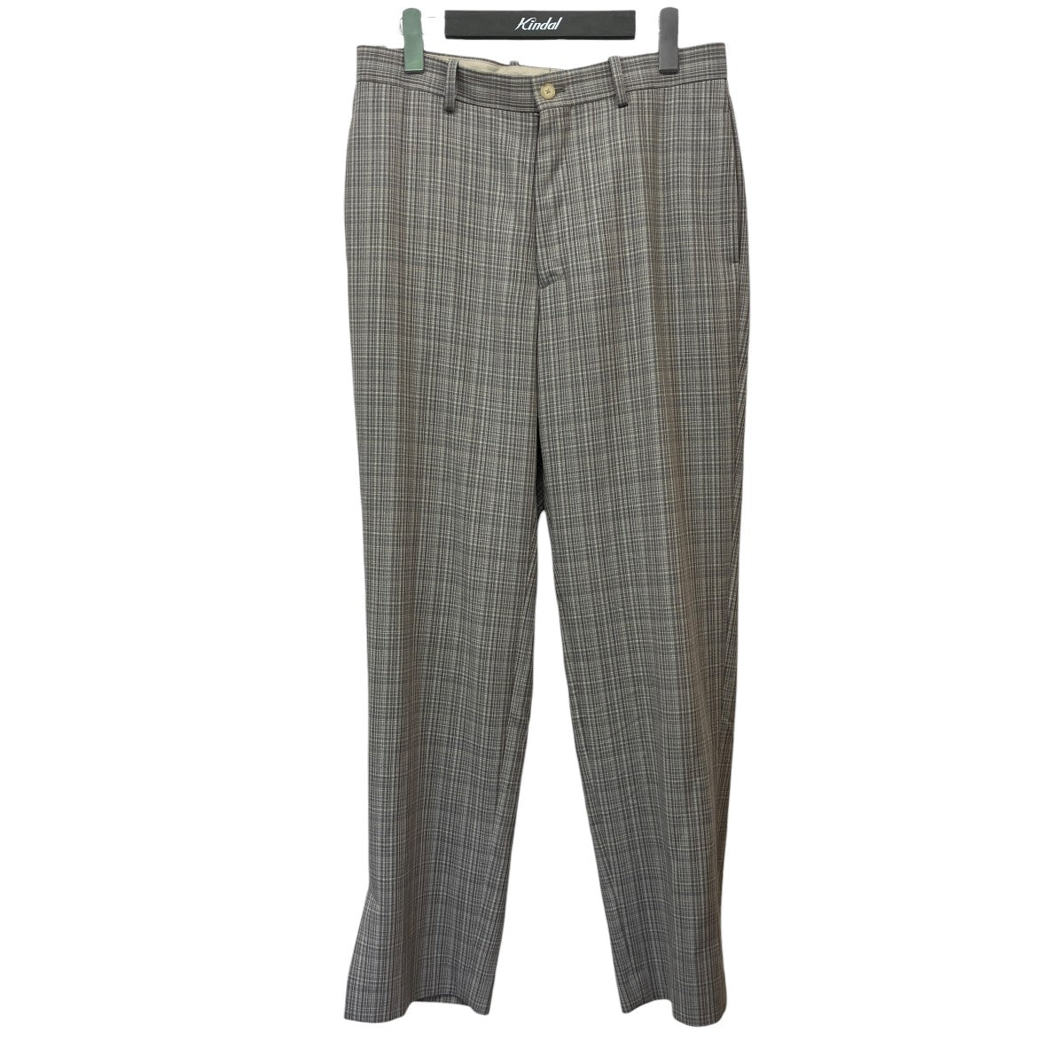 20SSHARD TWIST WOOL DOUBLE FACE CHECK SLACKSチェックウールスリットパンツA20SP02WC