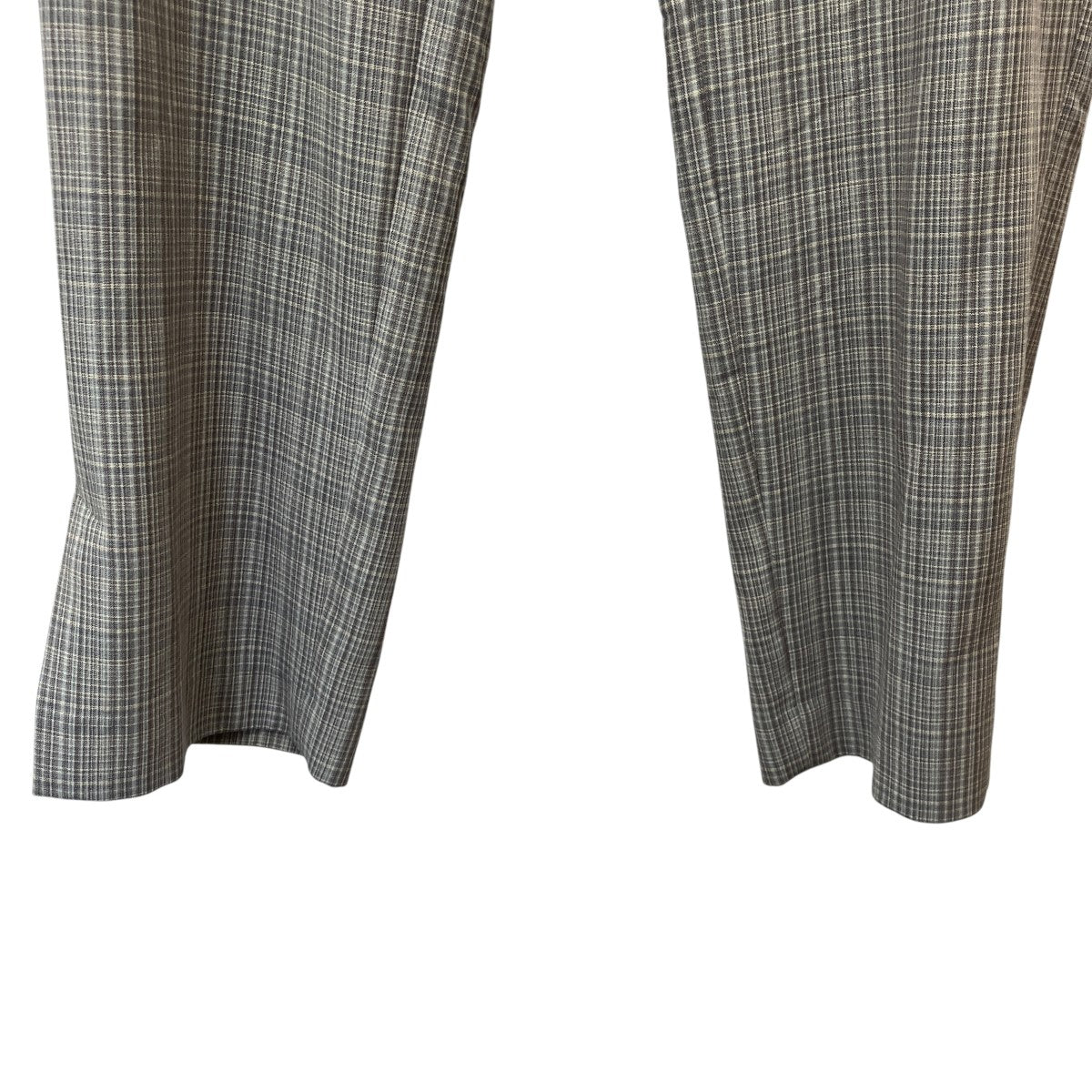 20SSHARD TWIST WOOL DOUBLE FACE CHECK SLACKSチェックウールスリットパンツA20SP02WC