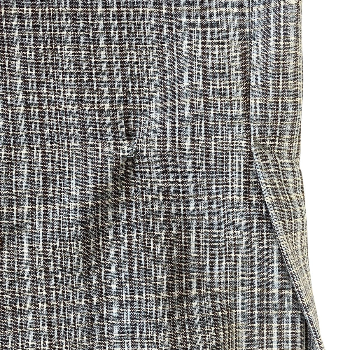 20SSHARD TWIST WOOL DOUBLE FACE CHECK SLACKSチェックウールスリットパンツA20SP02WC