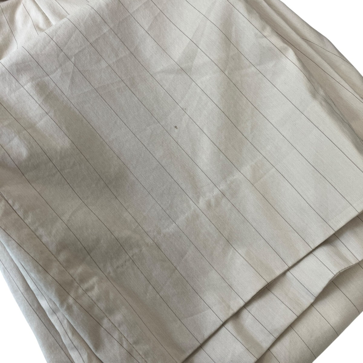 21SS 「FINX NYLON STRETCH WIDE SLACKS」 ストライプベルテッドパンツ A21SP02FN