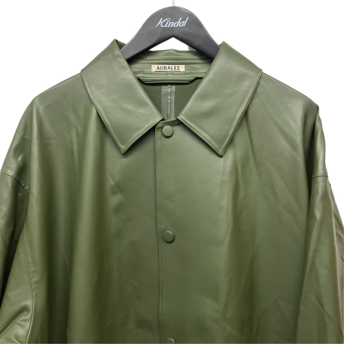 AURALEE 20SSラバーステンカラーコートA20SC01RB 古着・中古-3枚目のアイテム画像