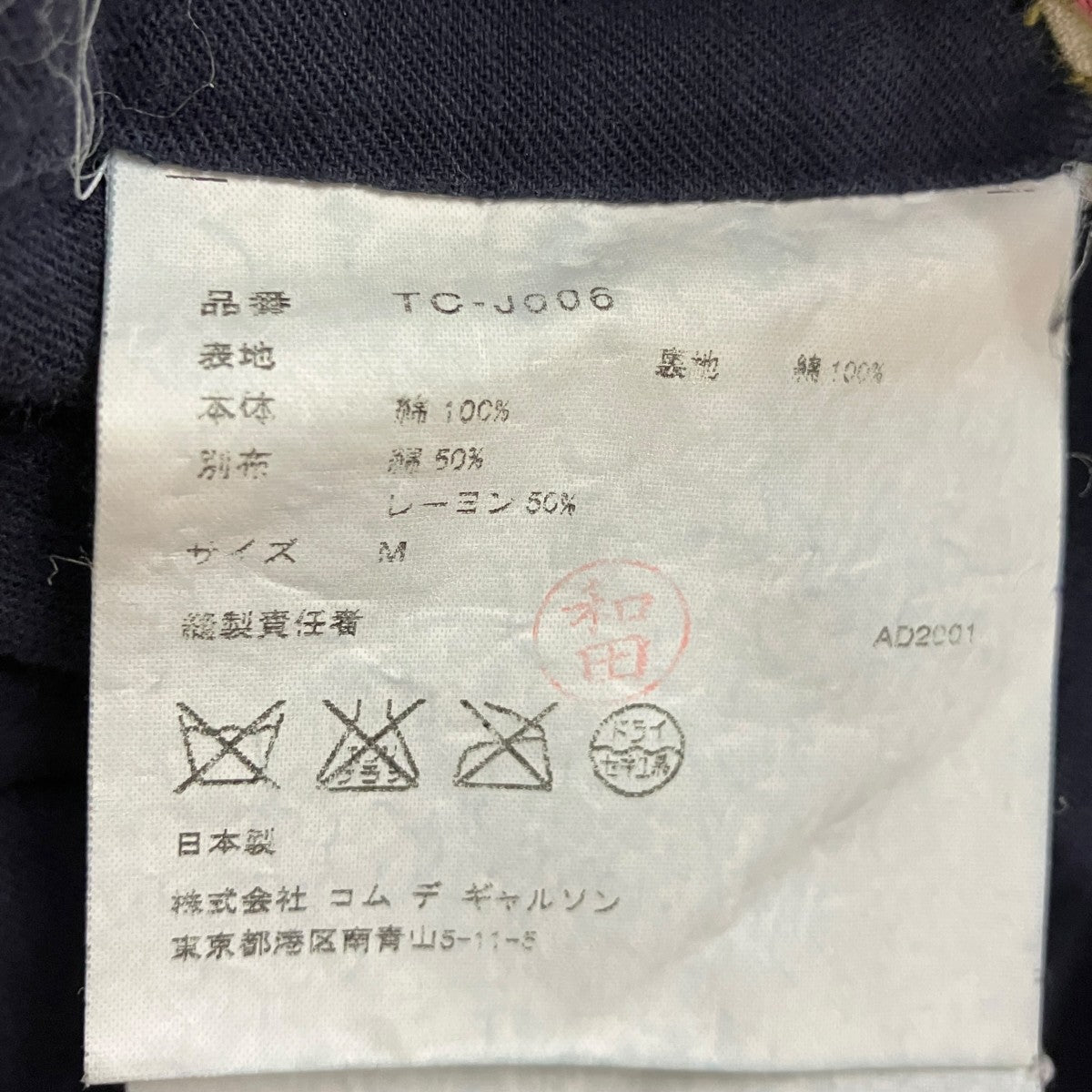 01AWフラワー刺しゅう切替ストライプデニムジャケットTC-J006