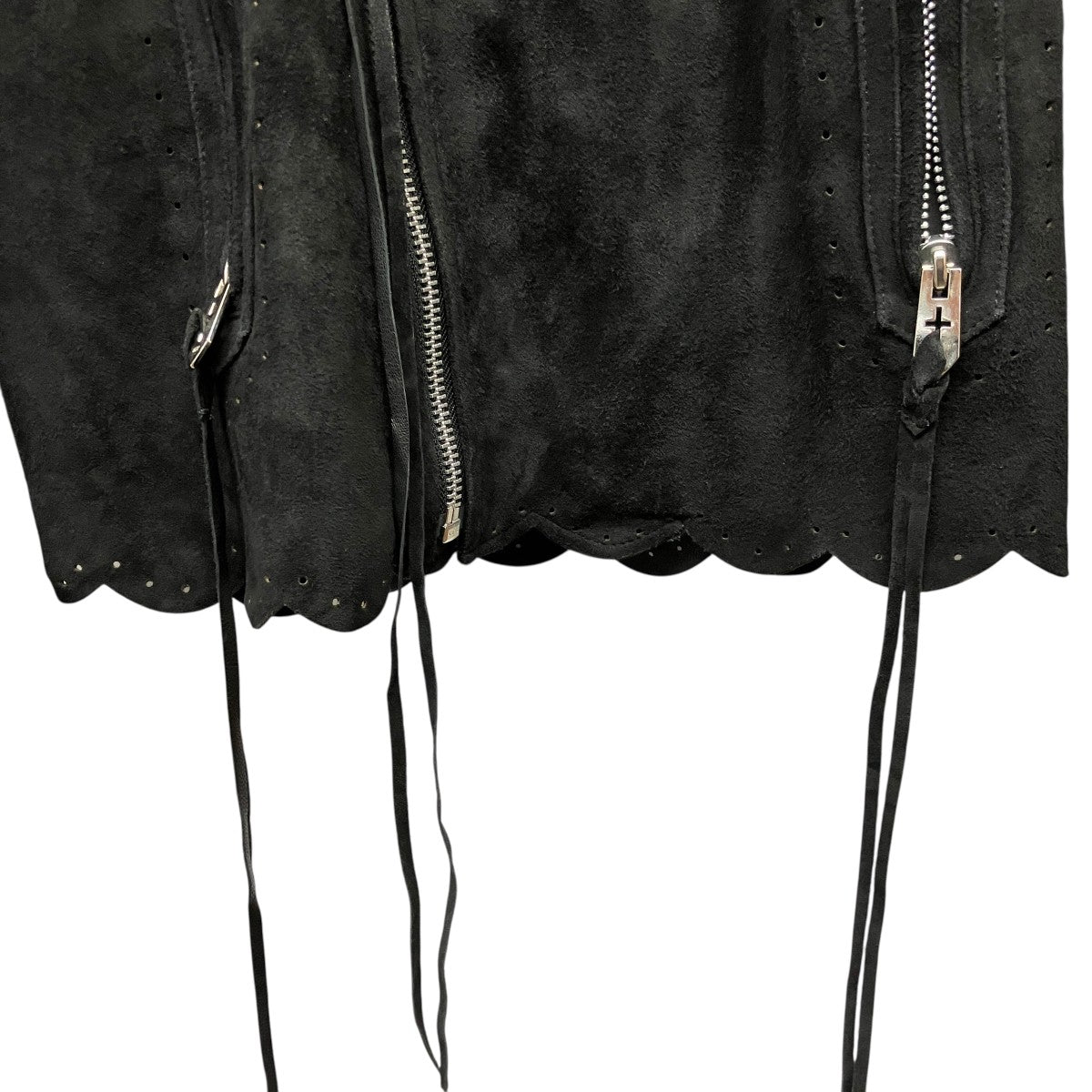 SCALLOP LEATHER JACKETスウェードライダースジャケットMSSS-BL0722
