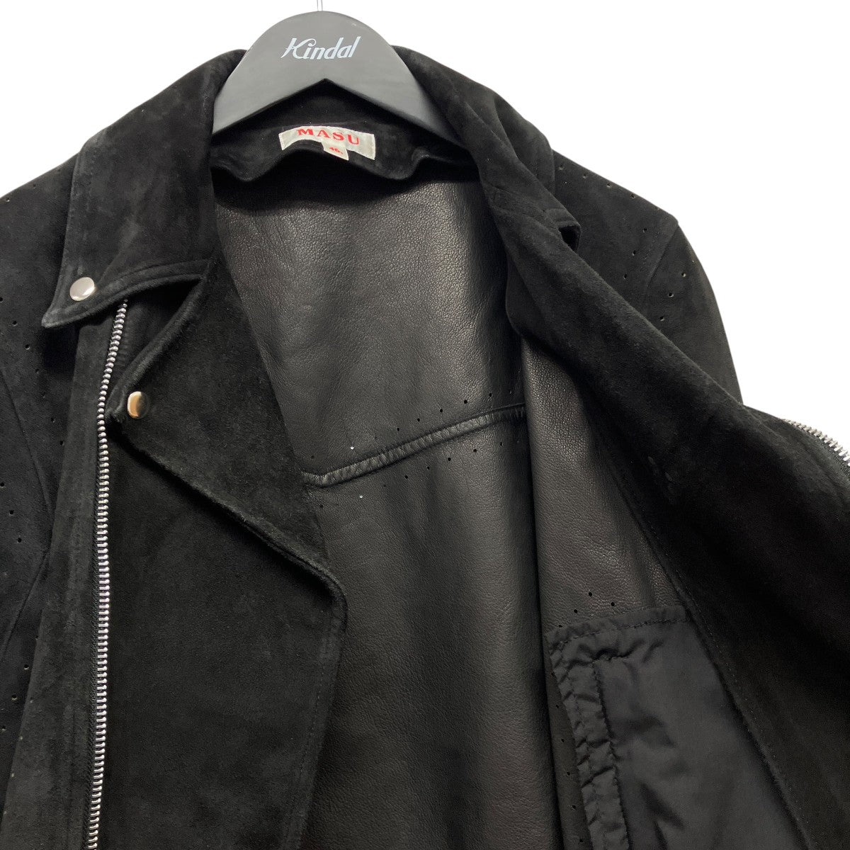 SCALLOP LEATHER JACKETスウェードライダースジャケットMSSS-BL0722