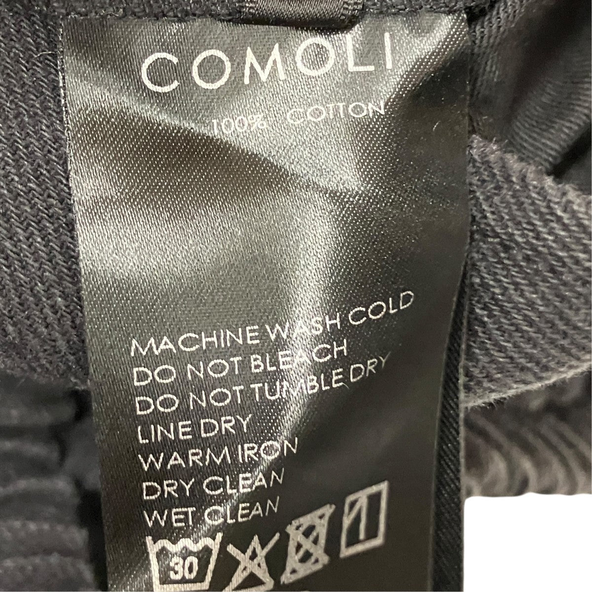 COMOLI(コモリ) 25SSブラックドリル6PパンツB01-03014 B01-03014