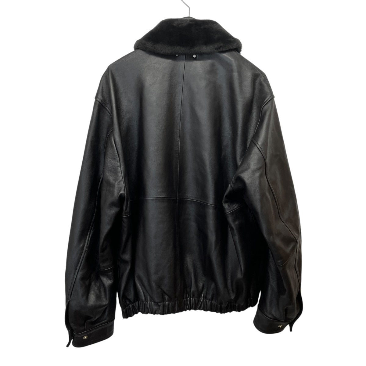 25AWMOUTON COLLAR SHEEP LEATHER ZIP JACKETラムレザージップアップジャケットST.1216