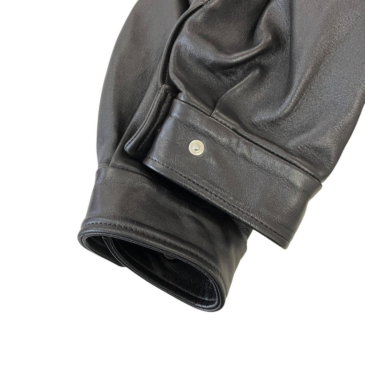25AWMOUTON COLLAR SHEEP LEATHER ZIP JACKETラムレザージップアップジャケットST.1216