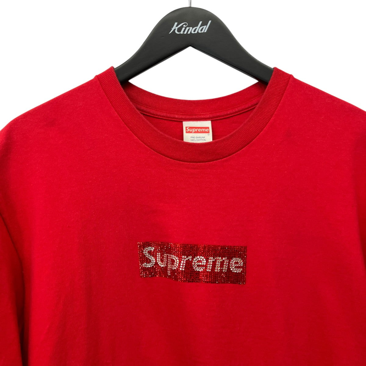 Supreme×SWAROVSKI 19SS25th Anniversary Logo Teeボックスロゴtシャツ