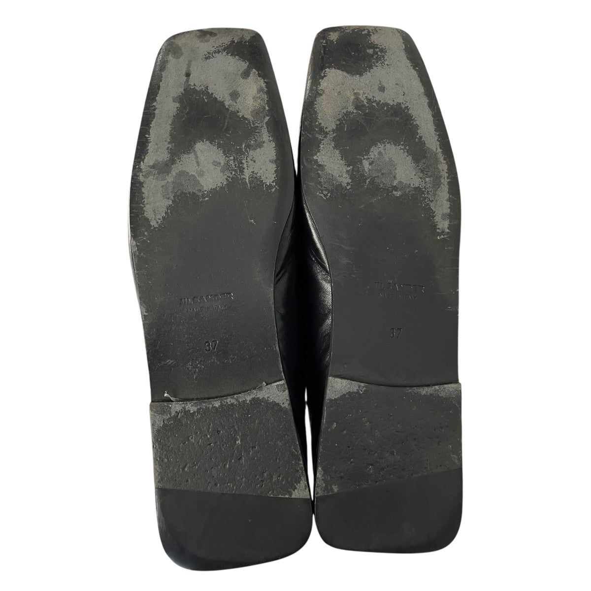 JIL SANDER(ジルサンダー) レザーリングバレリーナシューズ ブラック