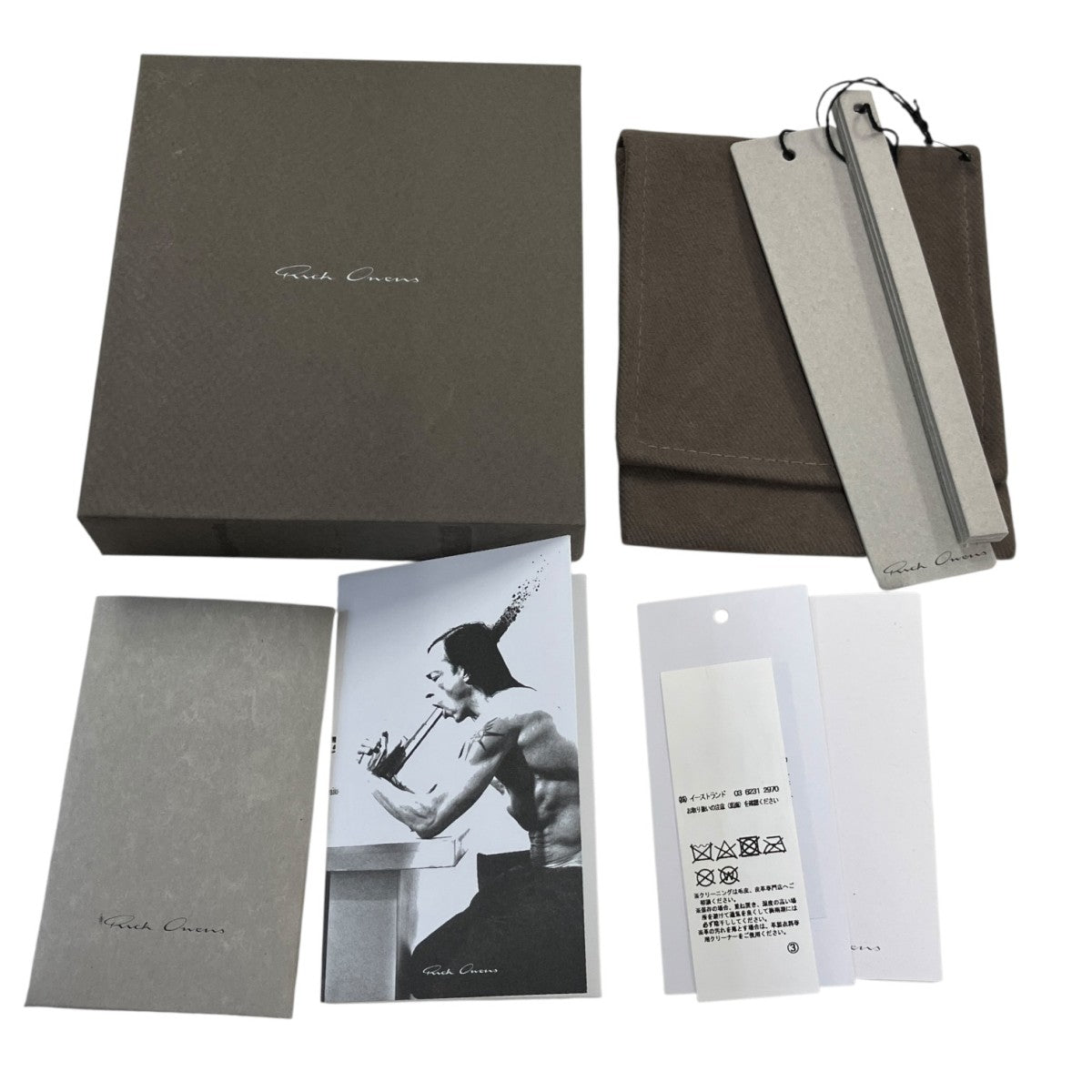 RICK OWENS レザースクエアカードホルダーRA01E0610 古着・中古-5枚目のアイテム画像