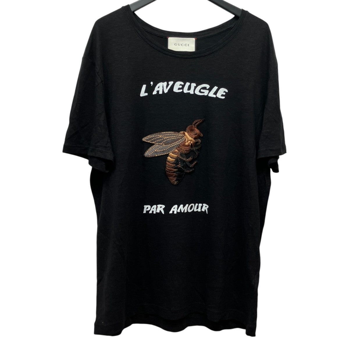 GUCCI L’Aveugle Par AmourエンブロイダリーTシャツ409708 古着・中古-1枚目のアイテム画像
