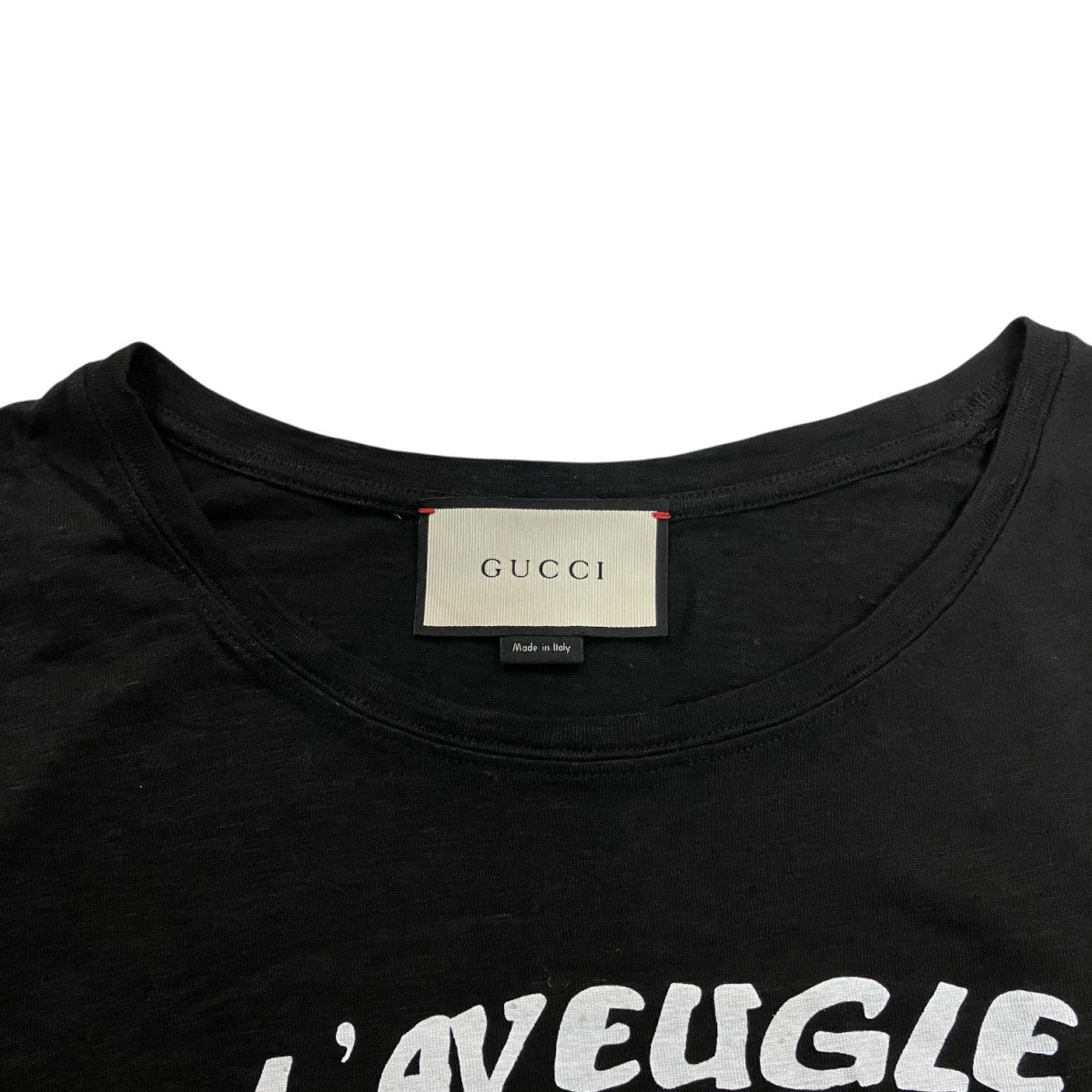 GUCCI L’Aveugle Par AmourエンブロイダリーTシャツ409708 古着・中古-3枚目のアイテム画像
