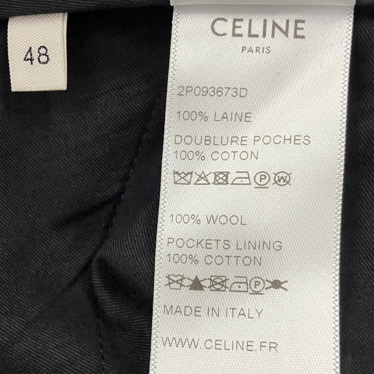 CELINE 19SSNEW WAVEウールギャバジンツープリーツニューウェーブパンツ2P093673D 古着・中古-7枚目のアイテム画像