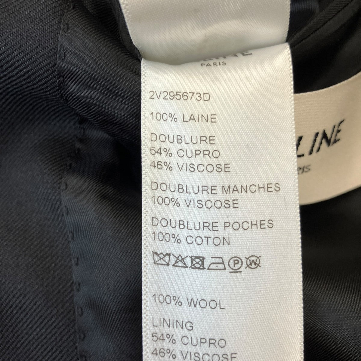 CELINE 19SSDOUBLE BREASTED RECTANGLE JACKET IN WOOL GABARDINEダブルブレスドジャケット2V295673D 古着・中古-6枚目のアイテム画像
