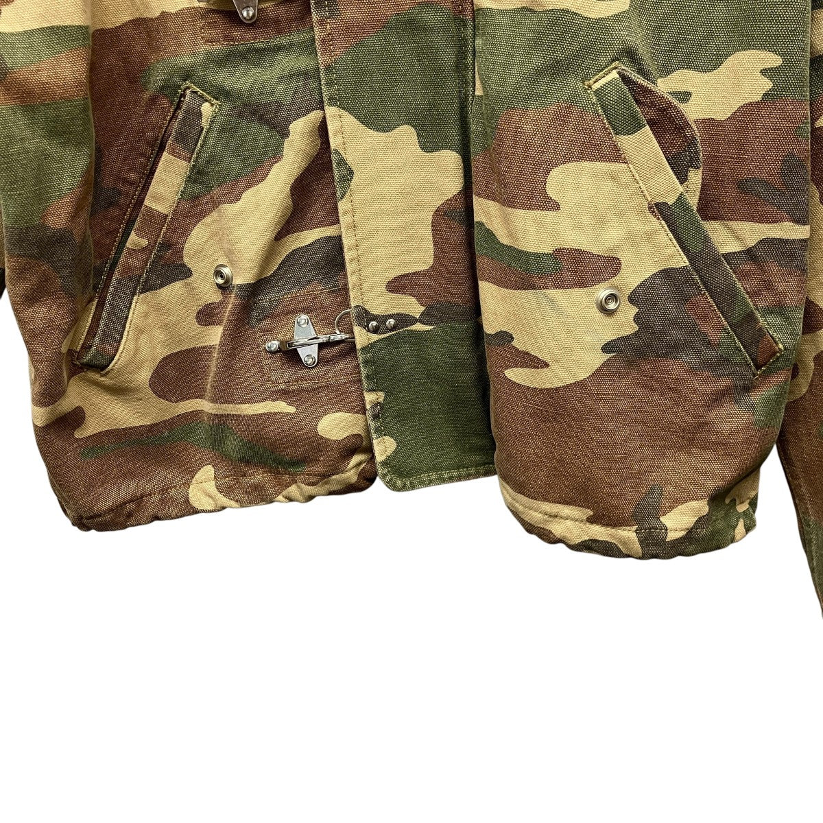 23SSCanvas Clip Jacketカモ柄フーデットキャンバスジャケット