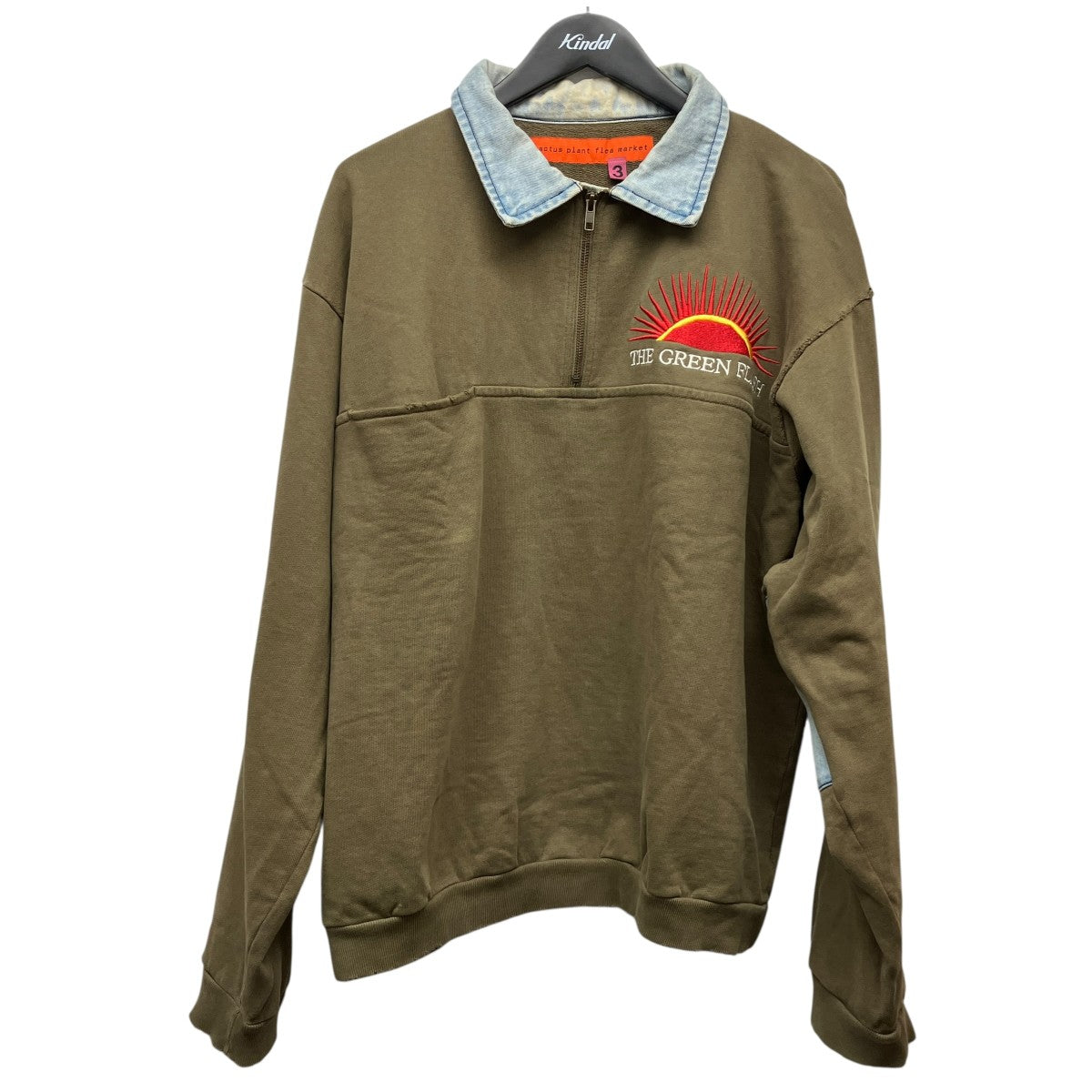 Green Flash Denim Half Zip Fleeceデニム切替ハーフジップスウェット