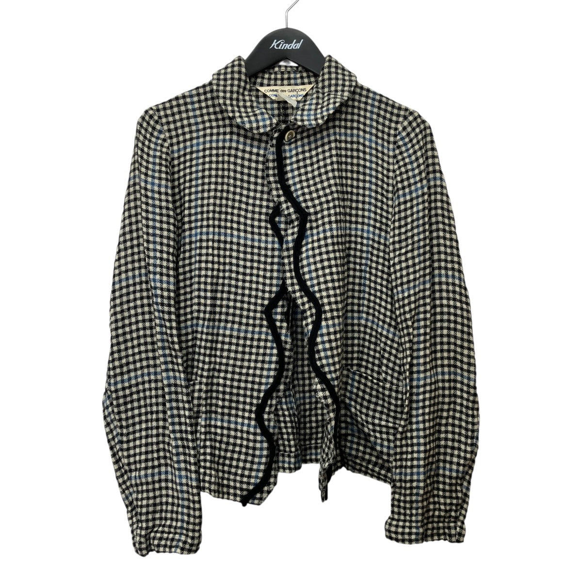 COMME des GARCONS COMME des GARCONS チェックウールコットンジャケットS2J006 古着・中古-1枚目のアイテム画像