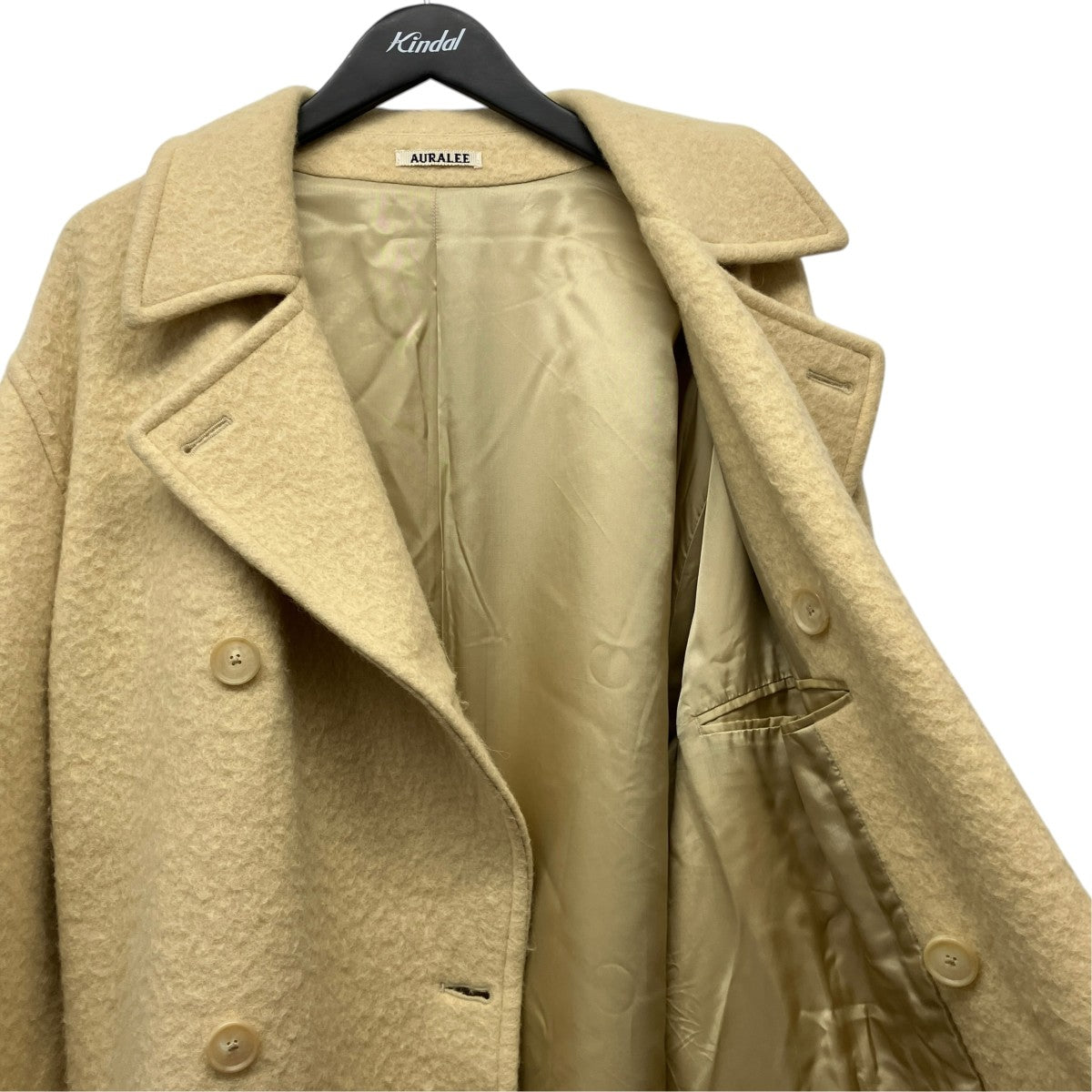 AURALEE 23AWBRUSHED ALPACA WOOL MELTON TRENCH COATアルパカウールメルトントレンチコートA23AC01AS 古着・中古-6枚目のアイテム画像