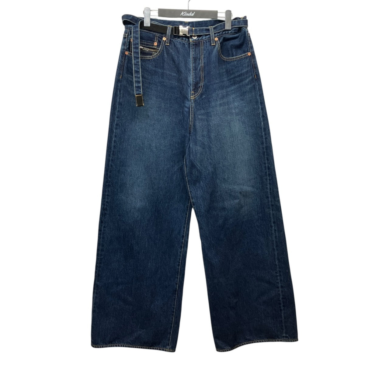 Wide Denim PantsベルテッドデニムパンツSCM-208