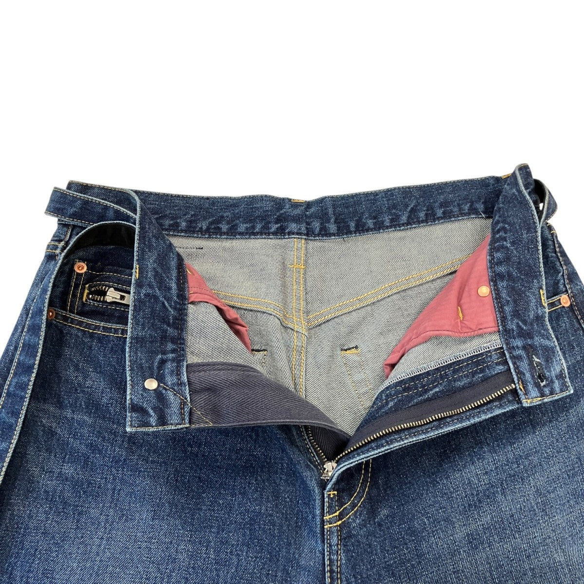 Wide Denim PantsベルテッドデニムパンツSCM-208